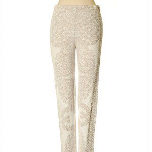 Free People white and tan knit leggings